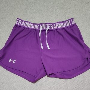 Under Armour Purple Athletic Shorts Moisture-Wicking Lightweight